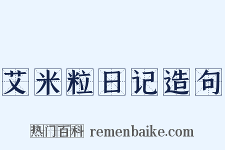 艾米粒日记造句是什么意思的图片